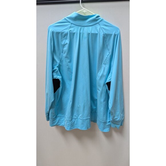 Light Blue/Lime Green Zip Up Active Jacket - Picture 2 of 2